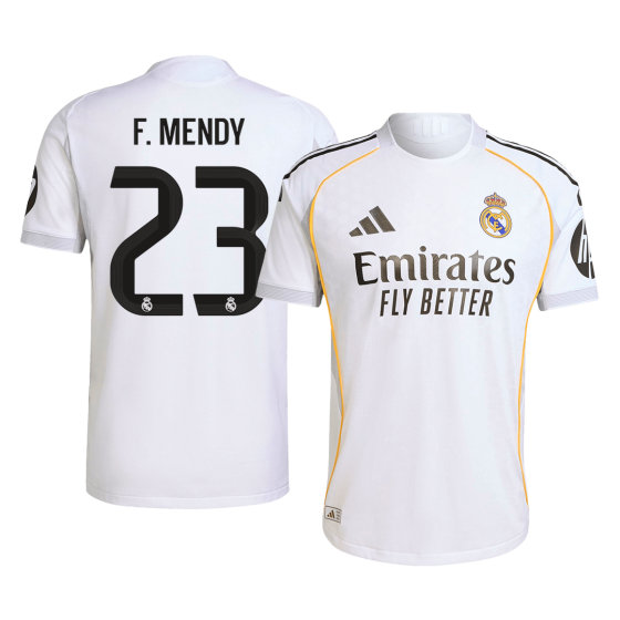 F.MENDY #23 皇家马德里主场足球球衣 2025_26 白色