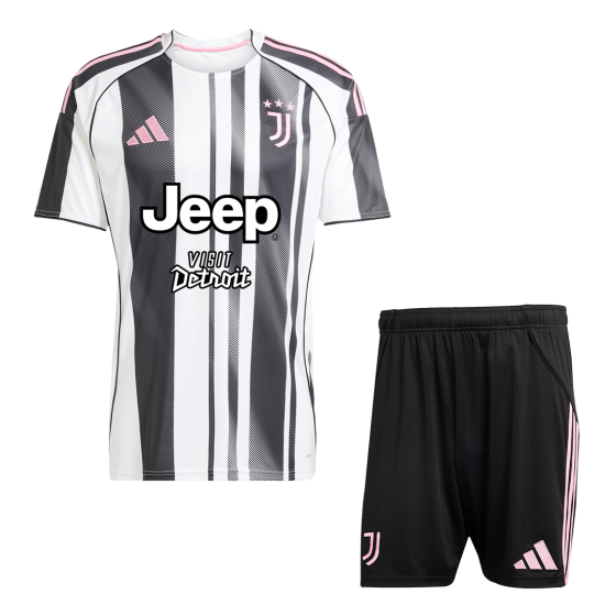 Juventus Home Soccer Jersey Kit 2025_26 (Jersey+Shorts)