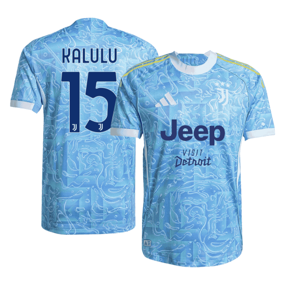 KALULU #15 Juventus Away Soccer Jersey 2025_26 Blue