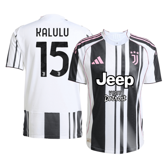 KALULU #15  Juventus Home Soccer Jersey 2025_26 Black&White