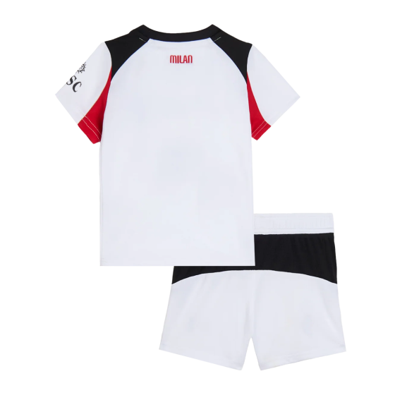 Kid's AC Milan Away Soccer Jersey Kit(Jersey+Shorts) 25_26 White