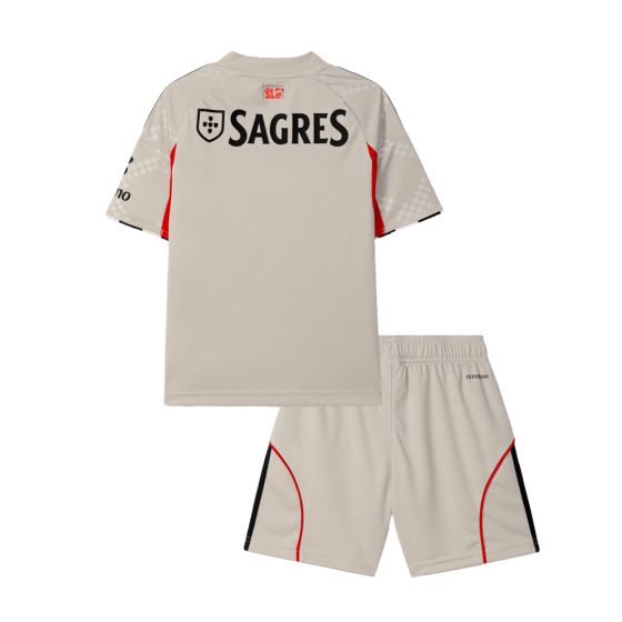 Kid's Benfica Away Soccer Jersey Kit 25_26 Beige