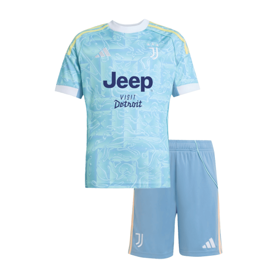 Kid's Juventus Away Soccer Jersey Kit 25_26 Blue