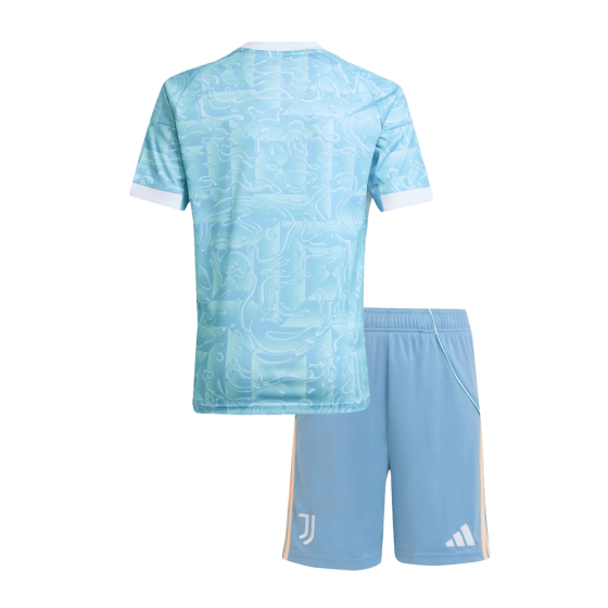 Kid's Juventus Away Soccer Jersey Kit 25_26 Blue