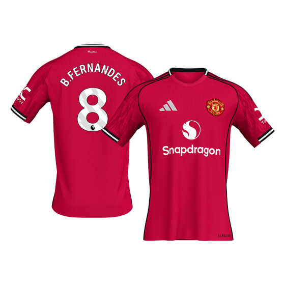 Manchester United B.FERNANDES #8 Home Soccer Jersey 2025_26