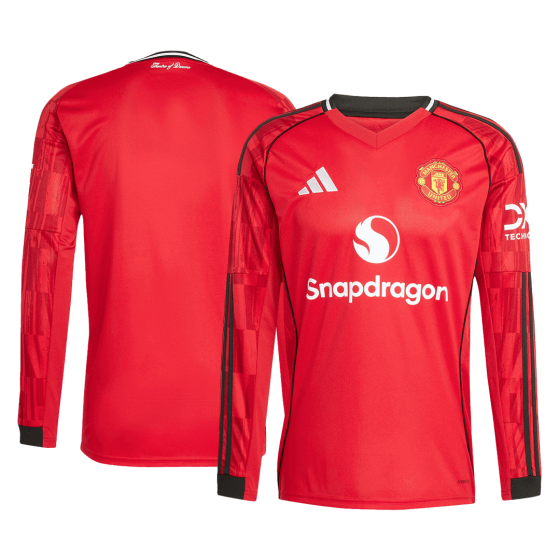 Manchester United Long Sleeve Home Soccer Jersey 2025_26