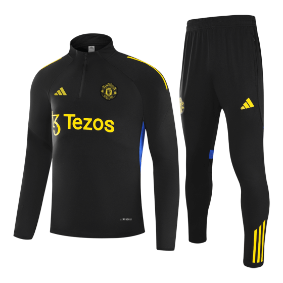 Manchester United Sweatshirt Kit 2025_26 - Black (Top+Pants)