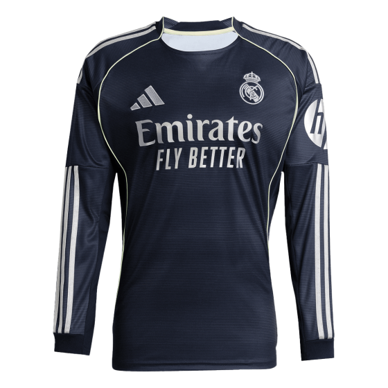 Real Madrid Long Sleeve Away Soccer Jersey 2025_26