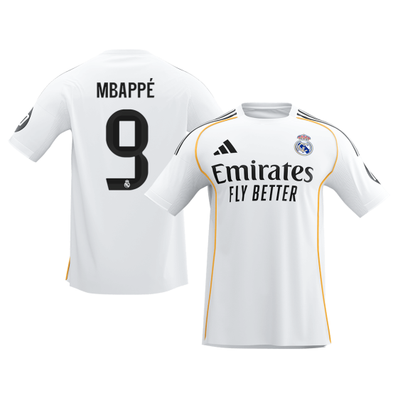 Real Madrid MBAPPÉ #9 Home Soccer Jersey 2025_26