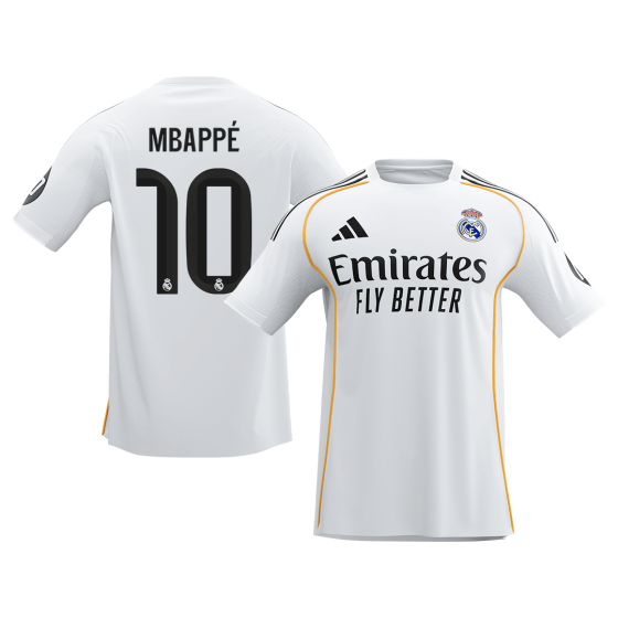 Real Madrid MBAPPÉ #10 Home Soccer Jersey 2025_26