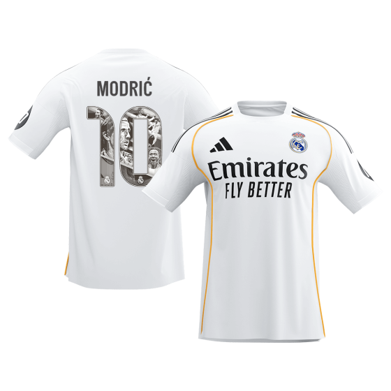 Real Madrid MODRIĆ #10 Home Soccer Jersey 2025_26
