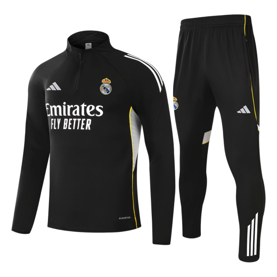 Real Madrid Sweatshirt Kit 2025_26 - Black (Top+Pants)
