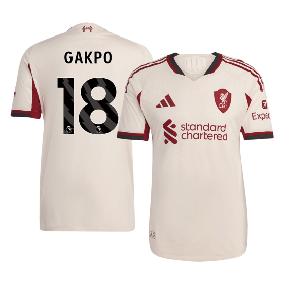 GAKPO #18  Liverpool Away Soccer Jersey 25_26 White
