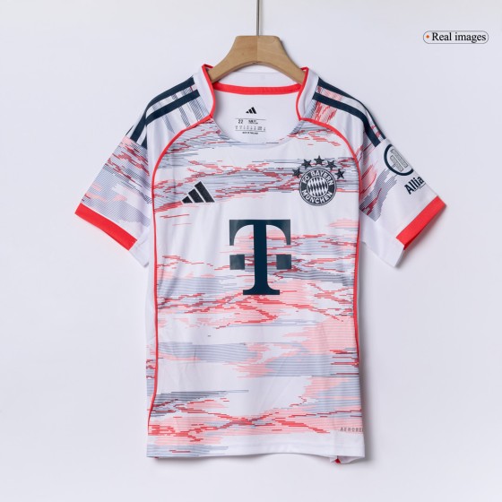 Bayern Munich Away Soccer Jersey Kit 2025_26 Kids(Jersey+Shorts)