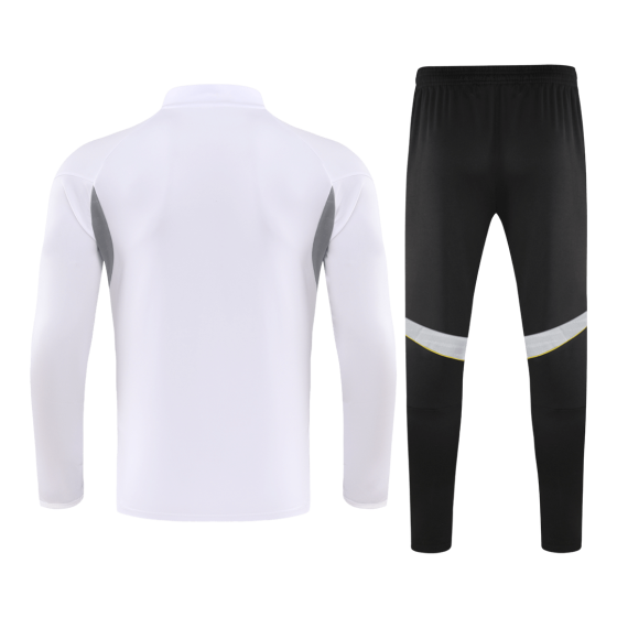 Kid's Real Madrid Zipper Sweatshirt Kit(Top+Pants) 25_26 White