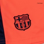 Kid's Barcelona Third Away Soccer Jersey Kit 25_26 Orange