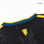 Kid's Manchester United Third Away Soccer Jersey Kit 25_26 Black