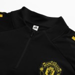 Kid's Manchester United Zipper Sweatshirt Kit(Top+Pants) 25_26 Black
