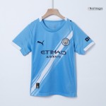 Manchester City Home Soccer Jersey Kit 2025_26 Kids(Jersey+Shorts)