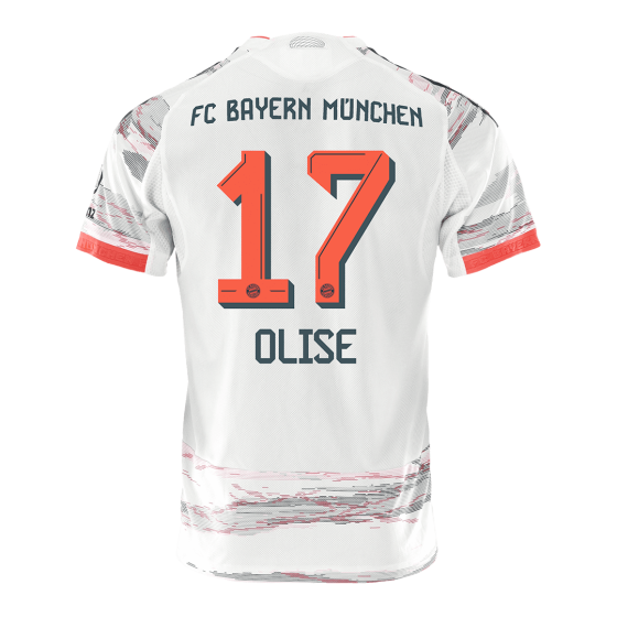 OLISE #17 Bayern Munich Away Soccer Jersey 2025_26 White