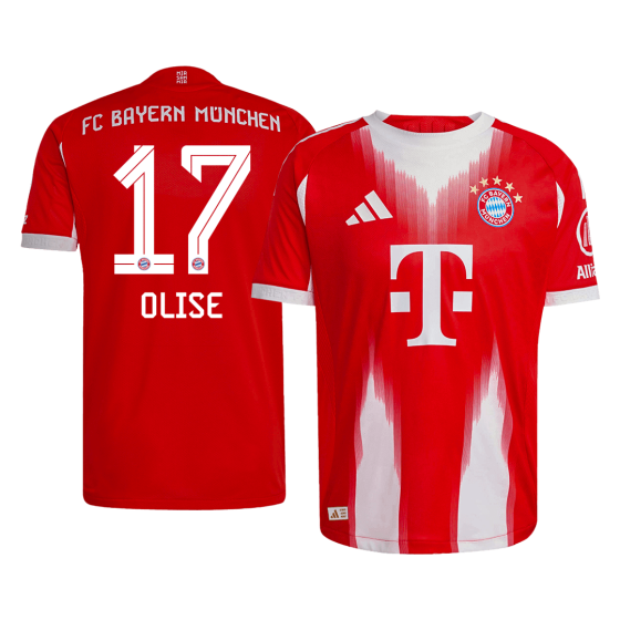 OLISE #17 Bayern Munich Home Soccer Jersey 2025_26 Red