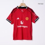 Manchester United Home Soccer Jersey Kit 2025_26 Kids(Jersey+Shorts)