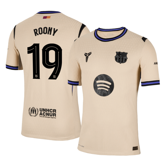 ROONY #19  Barcelona Away Soccer Jersey 2025_26 Yellow - UCL