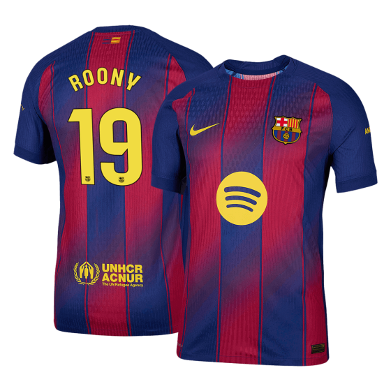 ROONY #19  Barcelona Home Soccer Jersey 2025_26 Red&Blue