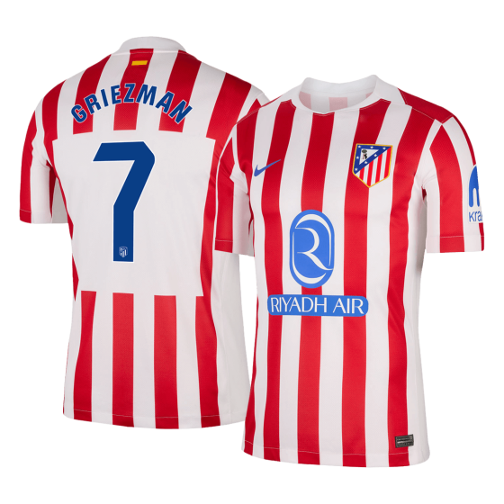 Atletico Madrid GRIEZMANN #7 Home Soccer Jersey 2025_26