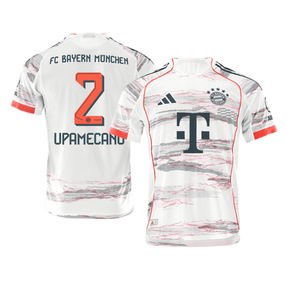 UPAMECANO #2 Bayern Munich Away Soccer Jersey 2025_26 White