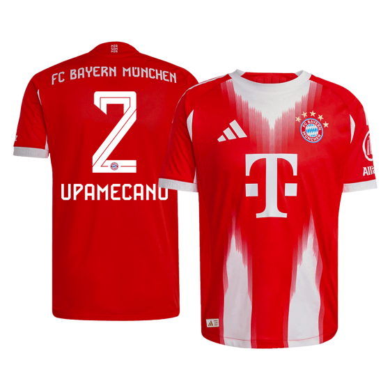 UPAMECANO #2 Bayern Munich Home Soccer Jersey 2025_26 Red