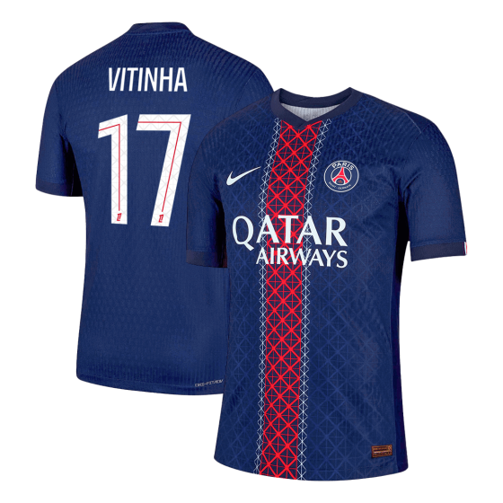 VITINHA #17 PSG Home Soccer Jersey 2025_26 Navy