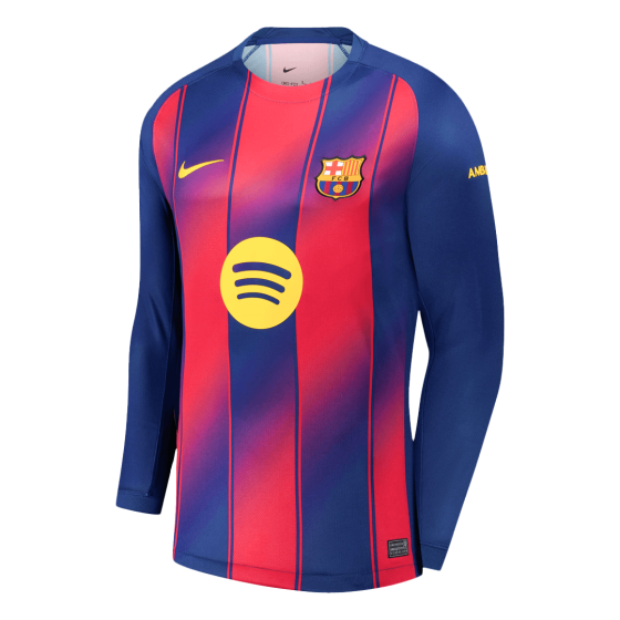 Barcelona Home Soccer Jersey Retro 2025_26 - Long Sleeve