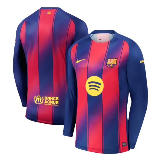 Barcelona Home Soccer Jersey Retro 2025_26 - Long Sleeve