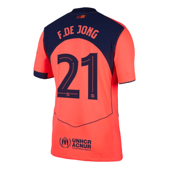 F.DE JONG #21 Barcelona Third Away Soccer Jersey 25_26 Orange- UCL
