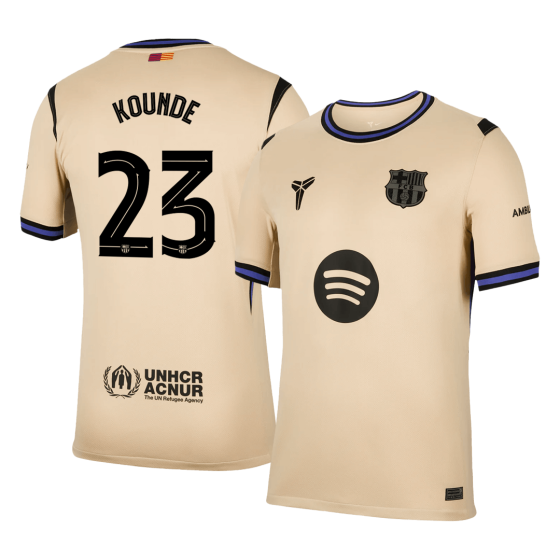 Barcelona KOUNDE #23 Away Soccer Jersey 2025_26 - UCL Edition
