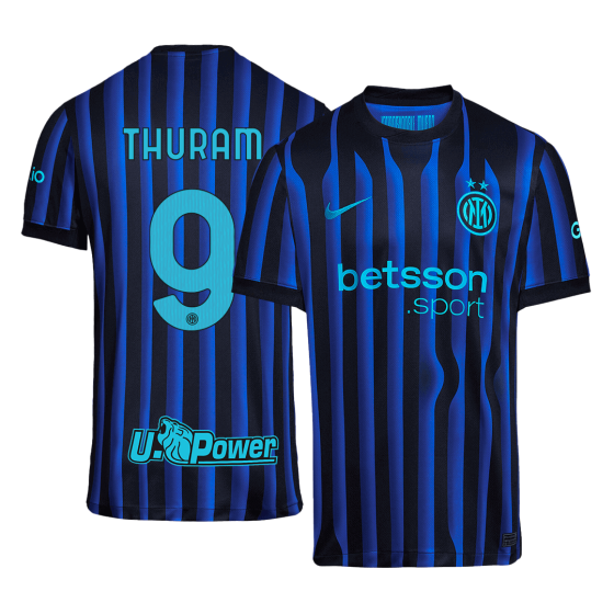 Inter Milan THURAM #9 Home Soccer Jersey 2025_26