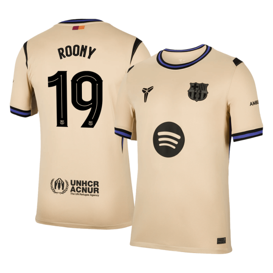 Barcelona ROONY #19 Away Soccer Jersey 2025_26 - UCL Edition