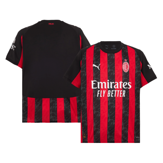 AC Milan Home Soccer Jersey 2025_26 Red&Black