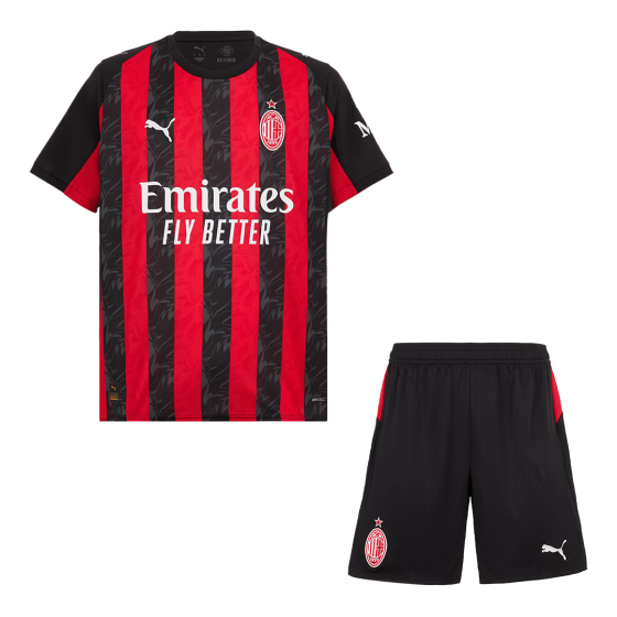 AC Milan Home Soccer Jersey Kit 2025_26 (Jersey+Shorts)