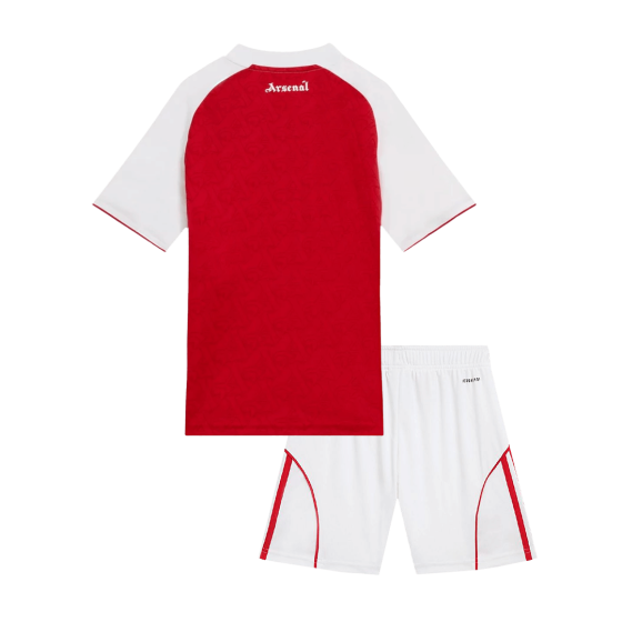 阿森纳主场足球球衣套装 2025_26 儿童款（球衣+短裤）