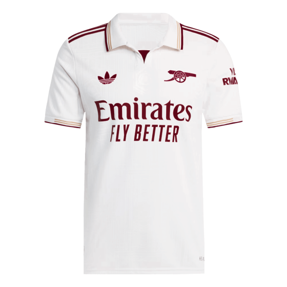 阿森纳2025_26赛季客场三号足球球衣 白色