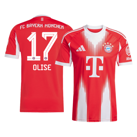 Bayern Munich OLISE #17 Home Soccer Jersey 2025_26