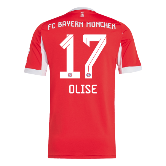 Bayern Munich OLISE #17 Home Soccer Jersey 2025_26