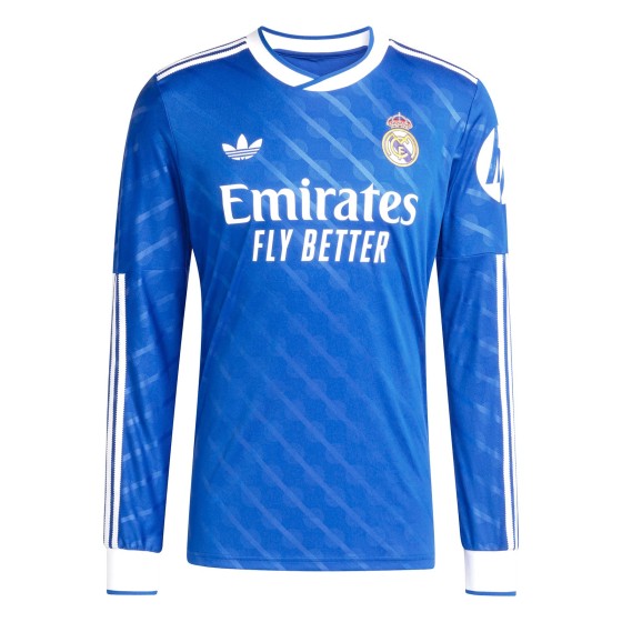 Real Madrid Fan Edition Long-Sleeve Second Away Jersey for the 2025-26 Season