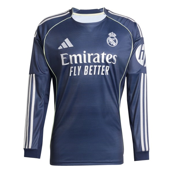 Real Madrid 2025-26 Season Fan Edition Long-Sleeve Away Jersey