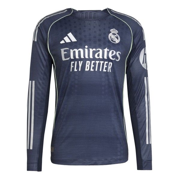 Real Madrid Player Edition Long-Sleeve Away Jersey for the 2025-26 Season