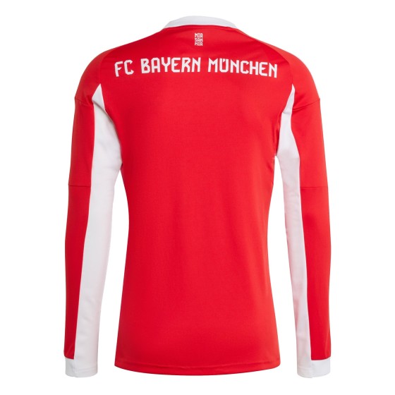 Bayern Munich 2025-26 Season Fan Edition Long-Sleeve Home Jersey