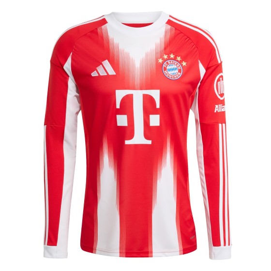 Bayern Munich 2025-26 Season Fan Edition Long-Sleeve Home Jersey