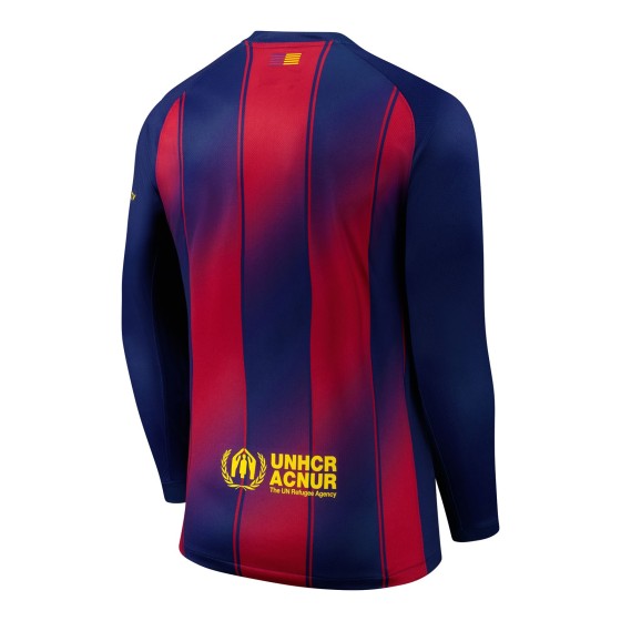 Barcelona 2025-26 Season Fan Edition Long-Sleeve Home Jersey